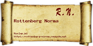 Rottenberg Norma névjegykártya